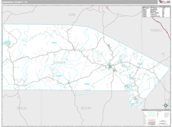 Bandera County, TX Wall Map