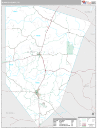 Blanco County, TX Wall Map
