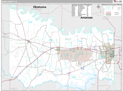 Bowie County, TX Wall Map