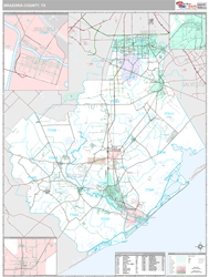 Brazoria County, TX Wall Map