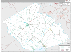 Burleson County, TX Wall Map