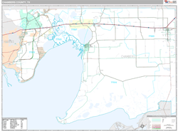 Chambers County, TX Wall Map