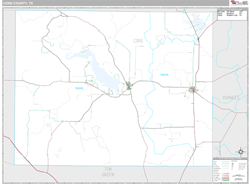 Coke County, TX Wall Map