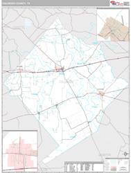 Colorado County, TX Wall Map