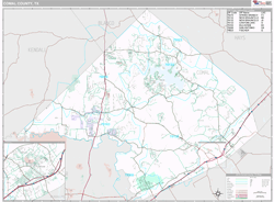 Comal County, TX Wall Map