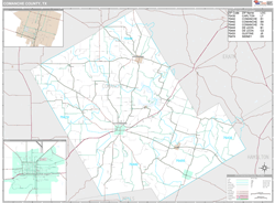 Comanche County, TX Wall Map