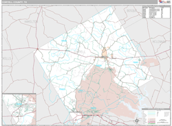 Coryell County, TX Wall Map