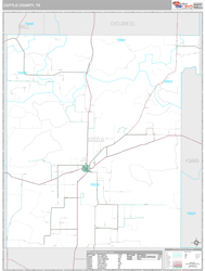 Cottle County, TX Wall Map