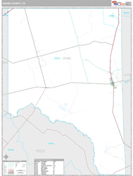 Crane County, TX Wall Map