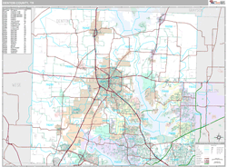 Denton County, TX Wall Map