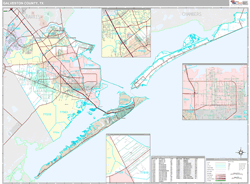 Galveston County, TX Wall Map