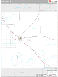 Garza County, TX Wall Map