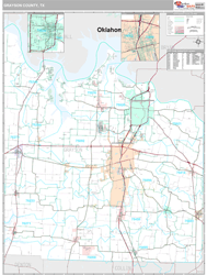 Grayson County, TX Wall Map