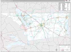 Henderson County, TX Wall Map