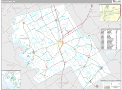 Hill County, TX Wall Map