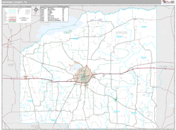 Hopkins County, TX Wall Map