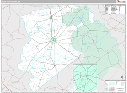 Houston County, TX Wall Map