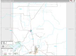 Hutchinson County, TX Wall Map