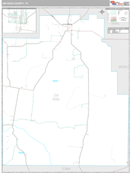 Jim Hogg County, TX Wall Map