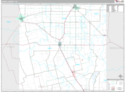 Jones County, TX Wall Map