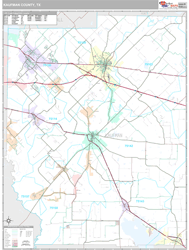 Kaufman County, TX Wall Map