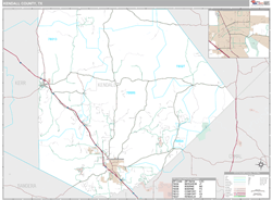 Kendall County, TX Wall Map