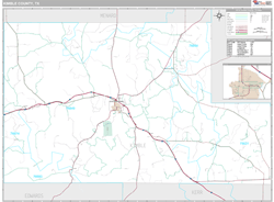 Kimble County, TX Wall Map