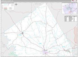 Lampasas County, TX Wall Map