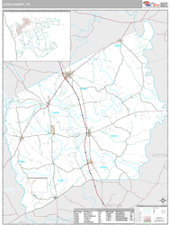 Leon County, TX Wall Map