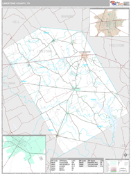 Limestone County, TX Wall Map