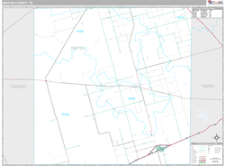 Martin County, TX Wall Map