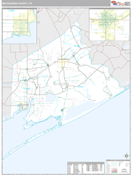 Matagorda County, TX Wall Map