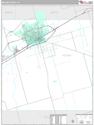 Midland County, TX Wall Map