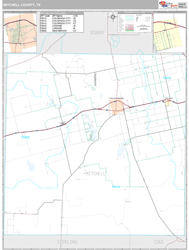 Mitchell County, TX Wall Map