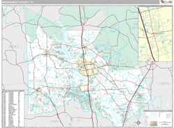 Montgomery County, TX Wall Map