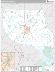 Nacogdoches County, TX Wall Map