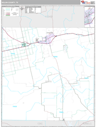 Nolan County, TX Wall Map