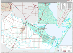 Nueces County, TX Wall Map