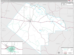 Pecos County, TX Wall Map