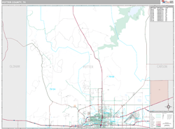 Potter County, TX Wall Map