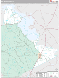 San Jacinto County, TX Wall Map