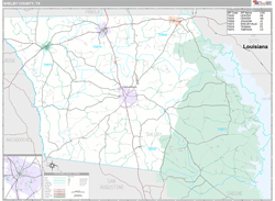 Shelby County, TX Wall Map