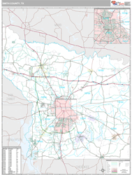 Smith County, TX Wall Map