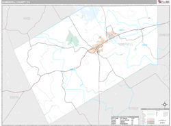 Somervell County, TX Wall Map