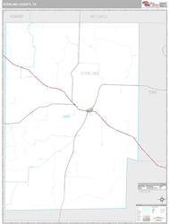 Sterling County, TX Wall Map