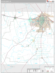 Taylor County, TX Wall Map