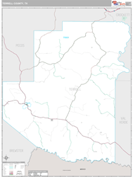 Terrell County, TX Wall Map