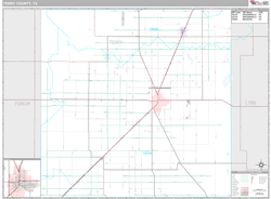 Terry County, TX Wall Map