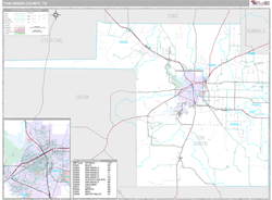 Tom Green County, TX Wall Map