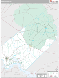 Trinity County, TX Wall Map